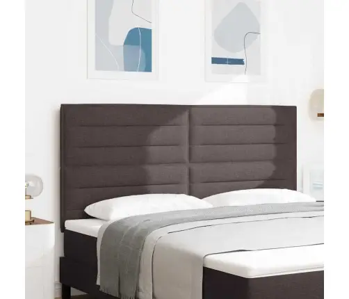 Led Gultas Galva Ar Galvas Klāju Tumši Brūna 180 Cm Poliesters Vidaxl