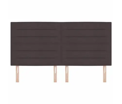 Led Gultas Galva Ar Galvas Klāju Tumši Brūna 180 Cm Poliesters Vidaxl