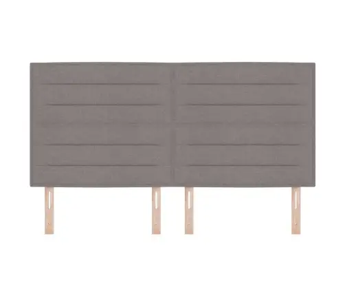 Led Gultas Galva Ar Galvas Klāju Pelēkbrūna 180 Cm Poliesters Vidaxl