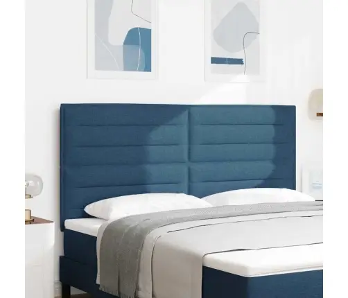 Led Gultas Galva Ar Galvas Klāju Zila 180 Cm Poliesters Vidaxl