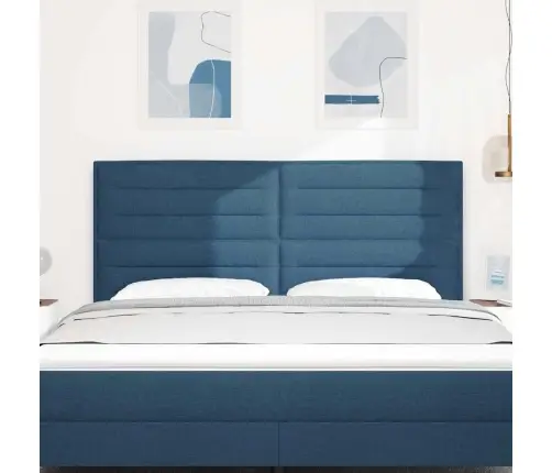 Led Gultas Galva Ar Galvas Klāju Zila 180 Cm Poliesters Vidaxl