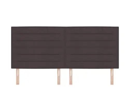 Led Gultas Galva Ar Galvas Klāju Tumši Brūna 200 Cm Poliesters Vidaxl