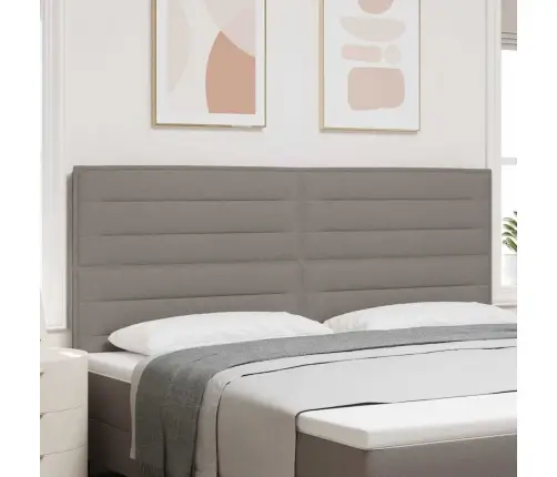 Led Gultas Galva Ar Galvas Klāju Pelēkbrūna 200 Cm Poliesters Vidaxl