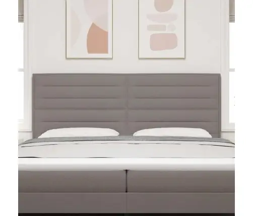 Led Gultas Galva Ar Galvas Klāju Pelēkbrūna 200 Cm Poliesters Vidaxl