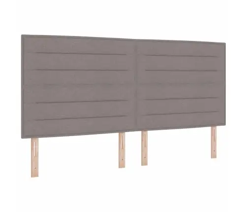Led Gultas Galva Ar Galvas Klāju Pelēkbrūna 200 Cm Poliesters Vidaxl