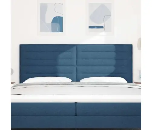 Led Gultas Galva Ar Galvas Klāju Zila 200 Cm Poliesters Vidaxl