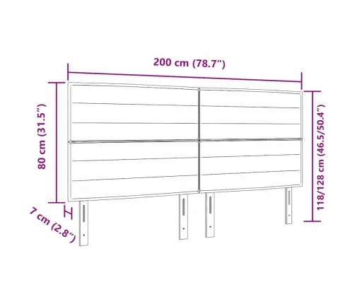 Led Gultas Galva Ar Galvas Klāju Zila 200 Cm Poliesters Vidaxl