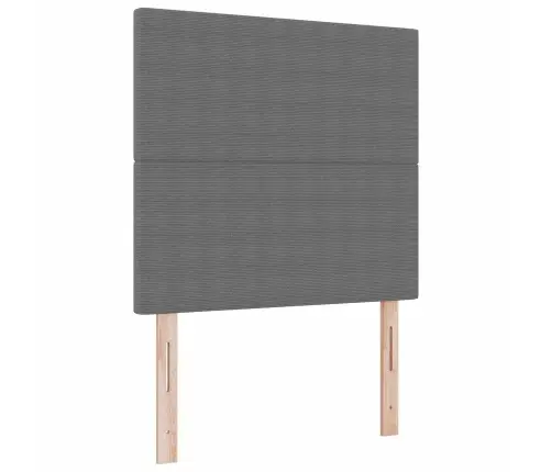 Led Gultas Galva Ar Galvas Klāju Gaiši Pelēks 80 Cm Poliesters Vidaxl