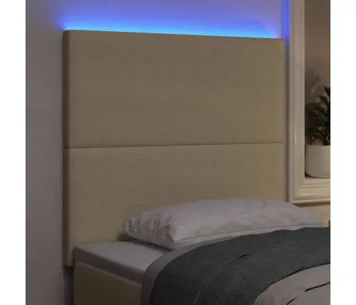 Led Gultas Galva Ar Galvas Klāju Pelēki Zaļa 80 Cm Poliesters Vidaxl