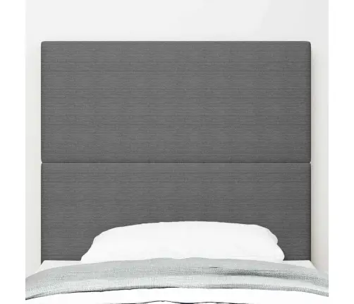 Led Gultas Galva Ar Galvas Klāju Gaiši Pelēks 90 Cm Poliesters Vidaxl