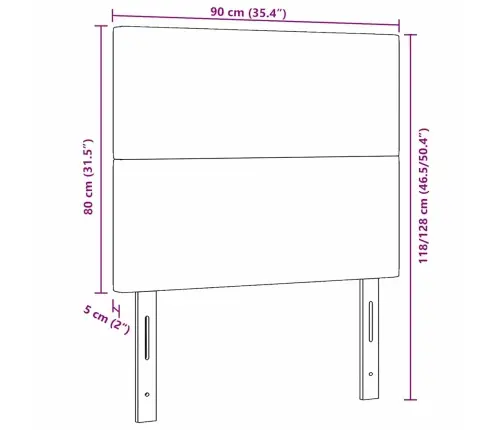 Led Gultas Galva Ar Galvas Klāju Krēmkrāsa 90 Cm Poliesters Vidaxl