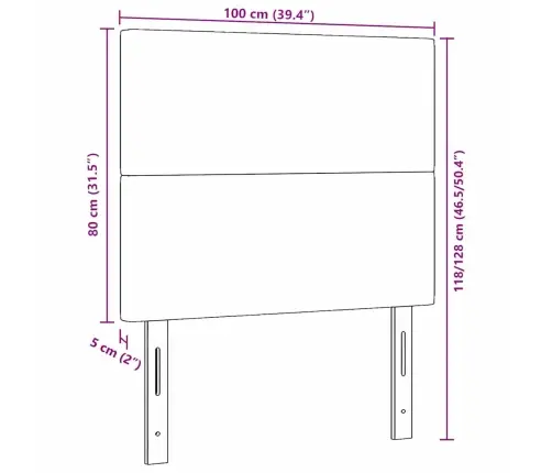 Led Gultas Galva Ar Galvas Klāju Krēmkrāsa 100 Cm Poliesters Vidaxl
