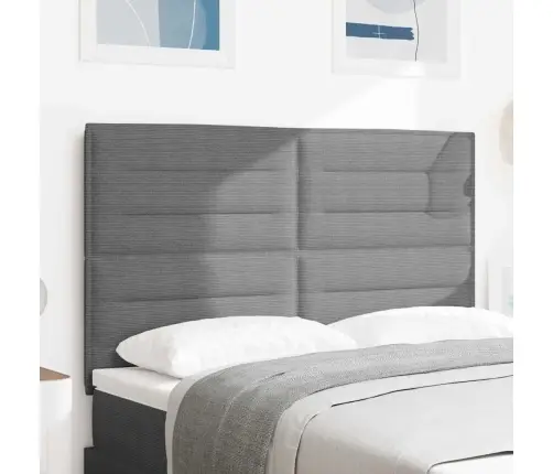 Led Gultas Galva Ar Galvas Klāju Gaiši Pelēks 160 Cm Poliesters Vidaxl