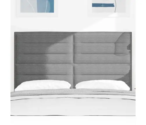 Led Gultas Galva Ar Galvas Klāju Gaiši Pelēks 160 Cm Poliesters Vidaxl