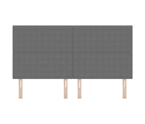 Led Gultas Galva Ar Galvas Klāju Gaiši Pelēks 180 Cm Poliesters Vidaxl