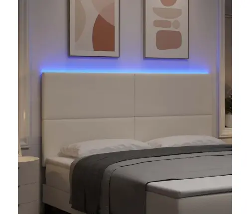 Led Gultas Galva Ar Galvas Klāju Krēmkrāsa 180 Cm Poliesters Vidaxl