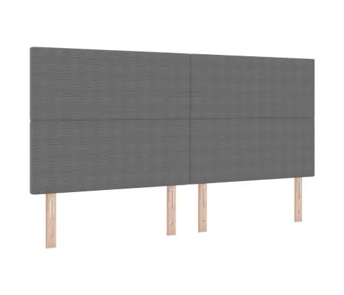 Led Gultas Galva Ar Galvas Klāju Gaiši Pelēks 200 Cm Poliesters Vidaxl