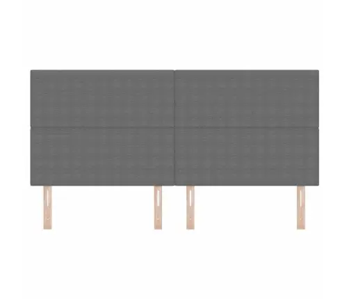 Led Gultas Galva Ar Galvas Klāju Gaiši Pelēks 200 Cm Poliesters Vidaxl