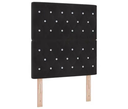 Led Galvas Klāja Melnais 80 Cm Samts Vidaxl