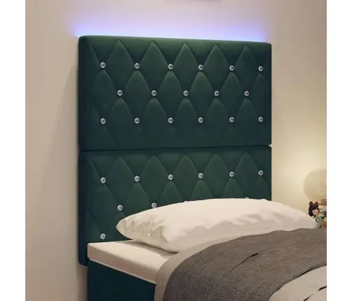 Led Galvūgalis Su Galvūgalio Tamsiai Žalia 80 Cm Poliesteris