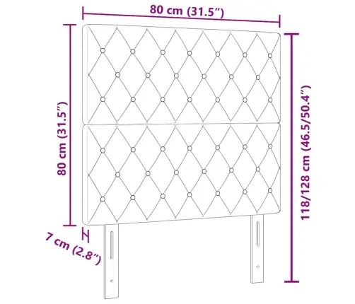 Led Peatoed Led -Ribatuledega Peaga Tumesinine 80 Cm Polüester