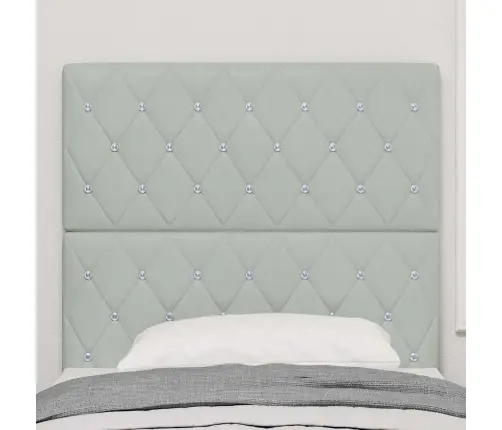 Led Galvas Balsts, Gaiši Pelēks, 90 Cm, Samts Vidaxl