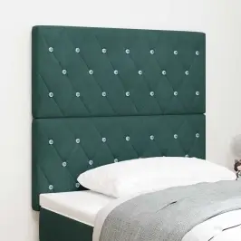 Led Gultas Galva Ar Led Sloksnēm Tumši Zaļš 90 Cm Samts Vidaxl