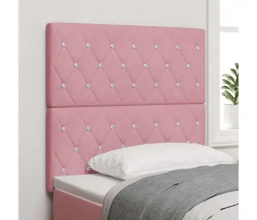 Led Galvgalis Rozā, 90 Cm Samts Vidaxl