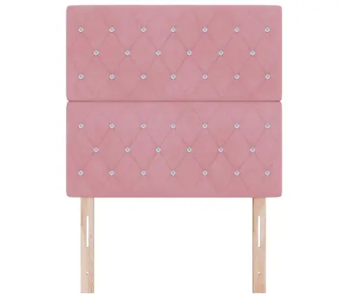 Led Galvgalis Rozā, 90 Cm Samts Vidaxl