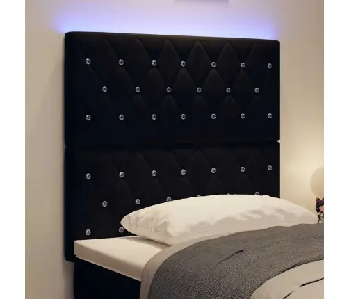 Led Galvas Atbalsts, Melns, 100 Cm, Samts Vidaxl