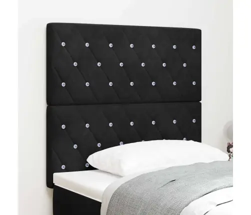 Led Galvas Atbalsts, Melns, 100 Cm, Samts Vidaxl