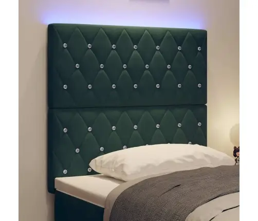 Led Galvūgalis „Argyle“ Tamsiai Žalia 100 Cm Aksomas