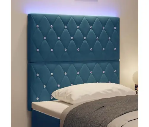 Led Gulta, Tumši Zila, 100 Cm Samts Vidaxl