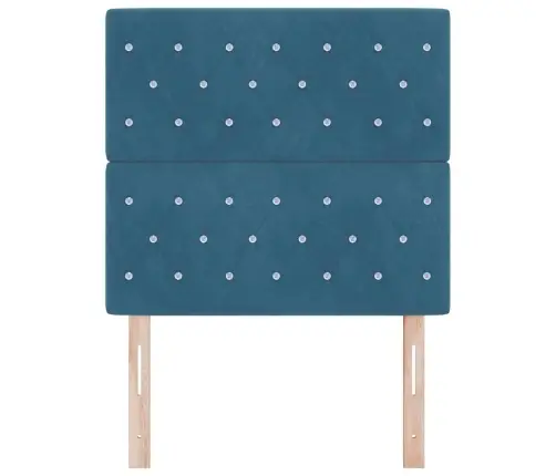 Led Gulta, Tumši Zila, 100 Cm Samts Vidaxl