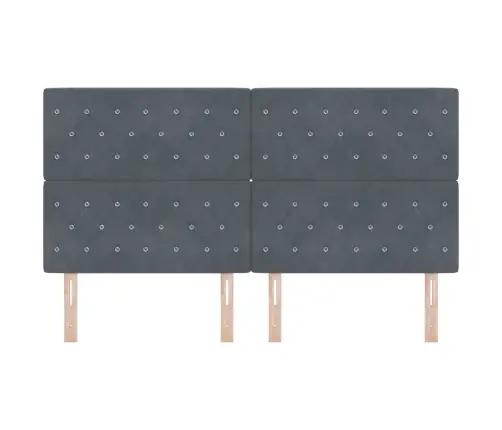 Led Gultas Galvasmita Tumši Pelēks 90 Cm Samts Vidaxl