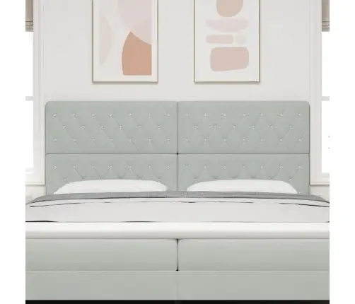 Led Galvas Balsts Gaiši Pelēks, 100 Cm, Samts Vidaxl