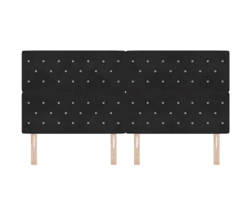 Led Peatoed Led -Ribatuledega Peaga Must 100 Cm Samet