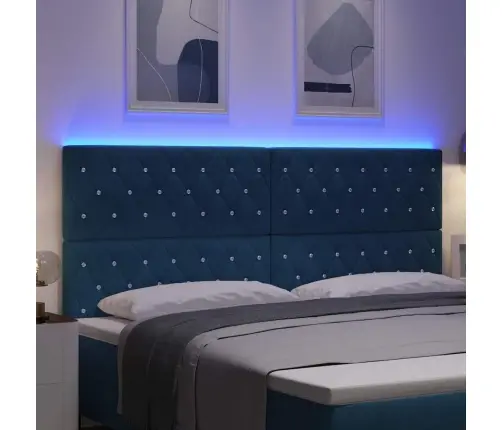 Led Galvas Dēlis, Tumši Zils, 100 Cm Samts Vidaxl