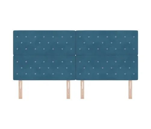 Led Galvas Dēlis, Tumši Zils, 100 Cm Samts Vidaxl