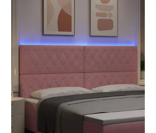 Led Gultas Galva Ar Galvas Klāju Rozā 200 Cm Poliesters Vidaxl