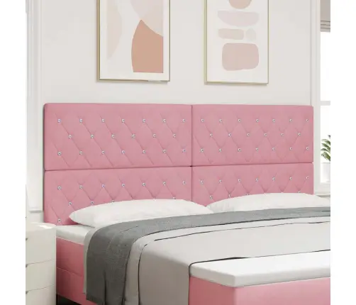 Led Gultas Galva Ar Galvas Klāju Rozā 200 Cm Poliesters Vidaxl