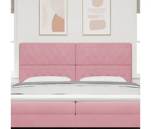 Led Gultas Galva Ar Galvas Klāju Rozā 200 Cm Poliesters Vidaxl