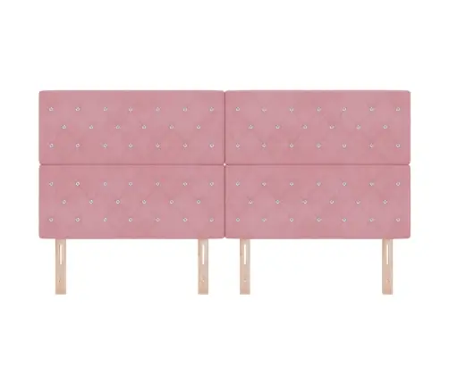 Led Gultas Galva Ar Galvas Klāju Rozā 200 Cm Poliesters Vidaxl