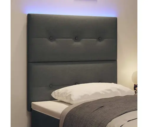 Led Galvūgalis Su Galvūgalio Tamsiai Pilka 80 Cm Poliesteris