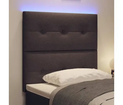 Led Peatoed Led -Ribatuledega Peaga Tume Pruun 80 Cm Polüester