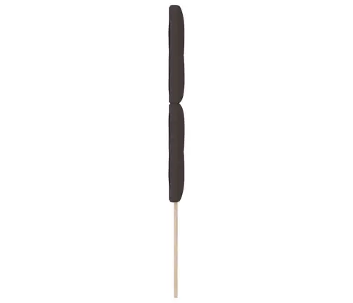 Led Peatoed Led -Ribatuledega Peaga Tume Pruun 80 Cm Polüester