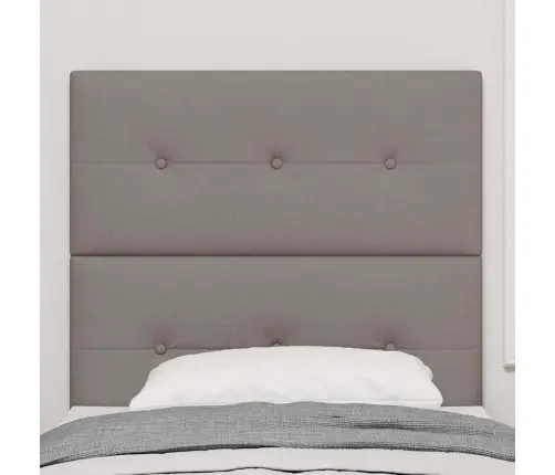 Led Gultas Galva Ar Galvas Klāju Pelēkbrūna 80 Cm Poliesters Vidaxl