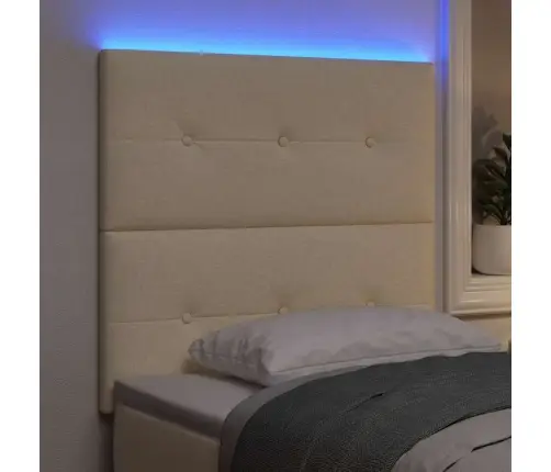 Led Gultas Galva Ar Galvas Klāju Krēmkrāsa 80 Cm Poliesters Vidaxl