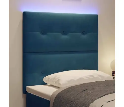 Led Gultas Galva Ar Galvas Klāju Zila 80 Cm Poliesters Vidaxl