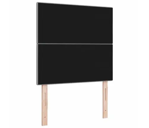 Led Gultas Galva Ar Galvas Klāju Gaiši Pelēks 90 Cm Poliesters Vidaxl